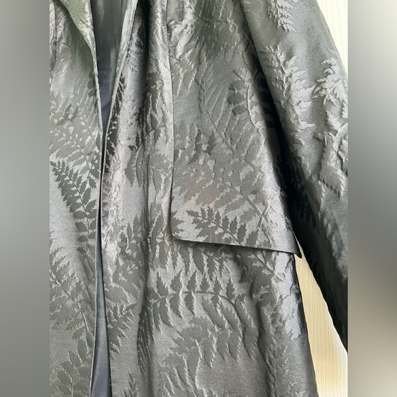 Dana Buchman Embossed Fern Silk Coat - Picture 2 of 10